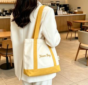 Custom Cotton Canvas Shopping Tote Bag with Pocket Reusable Eco Friendly <b>Mini</b> Canvas Beach Tote Bag - Product Image 1