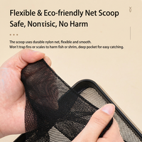 Épuisette professionnelle pour aquarium, grande taille, à large ouverture, mailles fines, manche en nylon souple, écologique, pour aquarium d'eau douce et marine