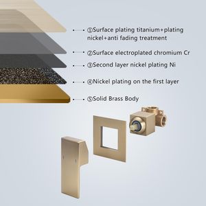 Vòi nước thác nước gắn tường trong vòi chậu rửa gắn tường, vòi hiện đại gắn tường một tay cầm với van lắp đặt được nâng cấp - Product Image 3