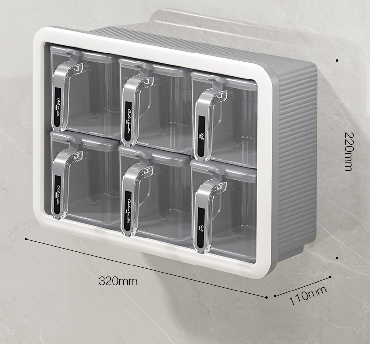 Gris 6 compartimentos