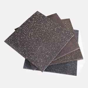 Alfombrillas de gimnasia de goma de grado de competición para levantamiento de pesas olímpico Powerlifting Protección de impacto grueso Superficie de alta densidad - Product Image 1