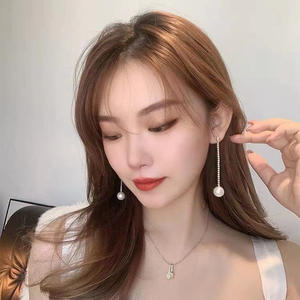 Accessoires en argent S925 pour la création de bijoux, support vide simple en argent pour boucles d'oreilles, perles de 8-9 mm, catégorie de produit : boucles d'oreilles en perles - 21981 - Product Image 1