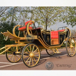 Caiteng Marathon <span class=keywords><strong>Sulky</strong></span>, chariot à 4 roues pour poney, charrette de luxe royale, carrosse de mariage Cendrillon, chariot électrique de tourisme Victoria, 6 places - Product Image 5