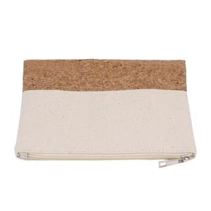 Bolsa de Cosméticos Personalizada 100% Corcho Natural Reciclado, Bolsa de Regalo de Viaje, Bolsa de Maquillaje Reutilizable con Cierre, Clásica y Moderna para Exteriores - Product Image 4