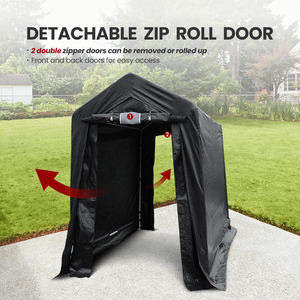 Abri <span class=keywords><strong>de</strong></span> <span class=keywords><strong>moto</strong></span> en toile déhoussable avec porte à enroulement, abri <span class=keywords><strong>de</strong></span> stockage, housse <span class=keywords><strong>de</strong></span> <span class=keywords><strong>moto</strong></span>, <span class=keywords><strong>garage</strong></span> pour <span class=keywords><strong>moto</strong></span> - Product Image 3