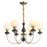 Lámpara Colgante LED de Madera Ajustable en Altura, Estilo Francés Moderno de Mediados de Siglo, Vintage Americano Retro, Tipo Magic Bean, para Sala de Estar