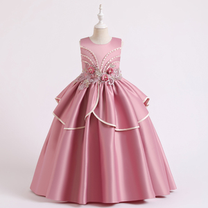 RTS Formal Taffeta Layered Sleeveless Dress for Girls 14 Years Birthday Party & Wedding Flower Girl Children's Clothing - Product Image 5