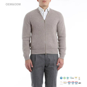 <span class=keywords><strong>Cardigan</strong></span> da <span class=keywords><strong>Uomo</strong></span> in Cashmere Sostenibile e Lana, Stile Old Money <span class=keywords><strong>con</strong></span> <span class=keywords><strong>Cerniera</strong></span> - Product Image 1