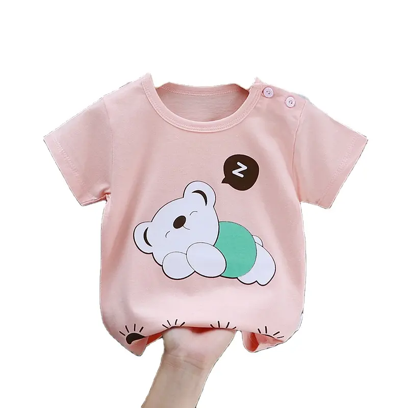 Obral Harga Murah kaos anak-anak katun 100% baju bayi celana pendek musim panas anak laki-laki perempuan Korea