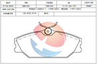 Plaquette de frein SDCX D1145-8255 / GDB1405 / 7701206379 / 41060 pour RENAULT Megane / COIL / SAFRANE / LAGUNA / SCENIC