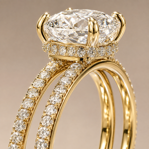 Anello di fidanzamento a quattro punte per donna, gioiello da dito scintillante per cena o festa - Product Image 5