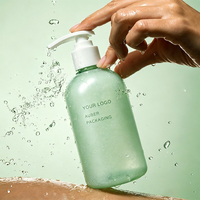 Bouteille pompe en plastique PET écologique de 300 ml et 500 ml, vide, rechargeable, pour shampoing, gel douche, distributeur de cosmétiques
