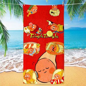 Kids' Cartoon Star Beach Towel with Retro Digital Printing Quick-Drying Absorbent Summer Style Suitable for Sports and <b>Bathing</b> - Product Image 2