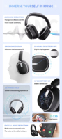 Headphone Bluetooth Silnek H2 ANC ENC Peredam Kebisingan Over Ear dengan Mikrofon dan Sertifikasi CE FCC Rohs