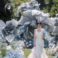 Décorations de mariage élégantes de fleurs en papier géantes Décorations de mariage élégantes et luxueuses