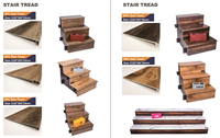 Vente en gros de bandes de roulement et contremarches d'escalier en vinyle plastique WPC étanche pour extérieur intérieur OEM ODM SPC