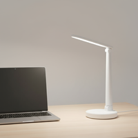 Lampe de bureau LED moderne tactile, alimentée par USB, sur batterie, en plastique, pour étudiants, dortoir, chambre d'enfant, avec porte-stylo, à intensité variable, pour chevet