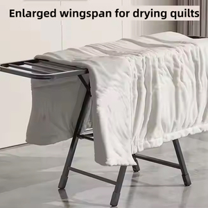 Tendedero Plegable SANIPRO de Acero al Carbono, Estilo Ala, Portátil, para Dormitorio, Almacenamiento de Ropa - Product Image 3