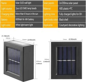 <strong>Solar</strong> Wall <strong>Lights</strong> Outdoor Waterproof up and Down Dusk to Dawn LED Outdoor Lighting for House Yard <strong>Deck</strong> Garage Front Porch - Product Image 3