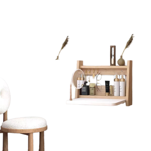 Rideaux occultants modernes en bois à double pliage avec œillets, imprimés de fleurs, pour installation latérale à domicile, livrés avec accessoires - Product Image 1