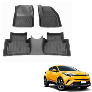 Tapis de sol de voiture en TPE robuste de 3,5 mm, sur mesure pour <span class=keywords><strong>Toyota</strong></span> <span class=keywords><strong>CHR</strong></span>, toutes saisons, antidérapants, ensemble complet Coolcars - Product Image 1