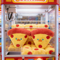 Jouets en peluche Pizza Cartoon de 8 pouces, rembourrés en coton PP, animaux en peluche, jouets pour enfants, pour machines à griffes
