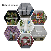 Arche de fleurs artificielles bleues et blanches pour la décoration de la cérémonie de mariage, toile de fond pour événements