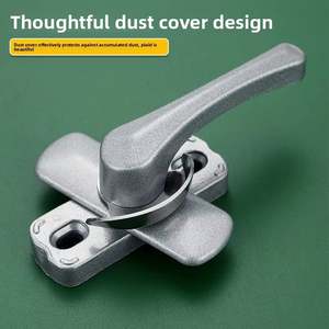 Aluminum Alloy Crescent-shaped <b>Window</b> <b>Lock</b> Reversible Sliding <b>Window</b> <b>Sash</b> <b>Lock</b> with Stainless Steel Hook for Security - Product Image 2