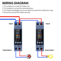 Compteur d'énergie intelligent WiFi sur rail DIN, contrôle à distance par application, moniteur de consommation électrique 0-12kW 40A pour équipement électrique domestique