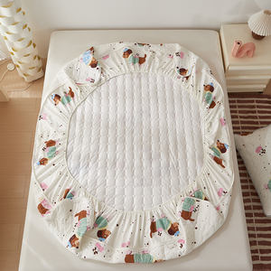 ग्रेड मातृ शिशु वाटरप्रूफ बेड कवर 3-टुकड़ा आसान-साफ गद्दे सुरक्षात्मक फिट शीट सेट - Product Image 3