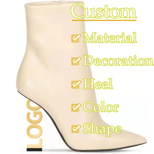 Bottes sur mesure 2026 de haute qualité pour femmes en cuir PU ou véritable, à talons hauts, bout pointu, avec logo personnalisé, bottes au-dessus du genou, bottes au genou, bottines - Product Image 2
