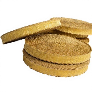 Bordure de cérémonie de luxe personnalisée faite à la main, design en dentelle dorée tressée avec broderie en fil de bouillon - Product Image 4