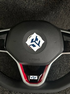 พวงมาลัยรถยนต์หนังแท้แบบเจาะรู เย็บด้ายดำ สำหรับรถยนต์ Volkswagen Golf 8 <span class=keywords><strong>ราคา</strong></span>ส่ง <span class=keywords><strong>ราคา</strong></span>ถูก - Product Image 4
