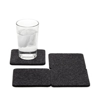 Nouvelle Offre Spéciale : Ensemble de Sous-Verres Classiques Personnalisés Écologiques en Feutre Polyester Absorbant Découpés au Laser pour Vin et Boissons