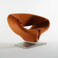Canapé individuel sur mesure en velours fait main, style minimaliste de luxe léger, design italien, pour salon et chambre à coucher