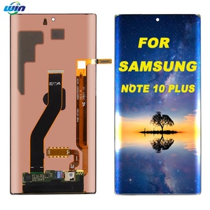 หน้าจอ AMOLED โน้ต 10 พลัสสำหรับซัมซุง กาแลคซี่ โน้ต 10+ N975F จอแสดงผล LCD หน้าจอสัมผัสรองรับเอส เพนลายนิ้วมือพร้อมกรอบ - Product Image 1