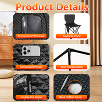 Dôme de sauna à vapeur portable en acrylique Qilong, utilisation en appartement moderne, respectueux de l'environnement, installation facile, chaise pliante incluse