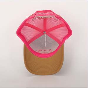 Logo de broderie personnalisé de haute qualité 5 panneaux chapeau en maille sport couronne structurée en plein air pour voyage de plage casquette de camionneur en maille rayée - Product Image 6