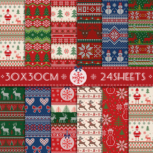 WW198 thème de noël Scrapbook papier <span class=keywords><strong>moche</strong></span> pull artisanat papier de fond pour la fête de noël bricolage carte faisant <span class=keywords><strong>Photo</strong></span> Album décor - Product Image 1