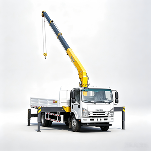 Camion grue 4x4 ISUZU 4WD pour tout-terrain, grue montée sur camion de 5T avec caisse de chargement - Product Image 1