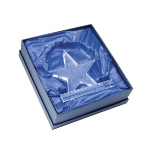 Trofeo de Cristal en Forma de Estrella de 80 mm con Placa de Papel Impresa con UV para Regalos de Ferias Comerciales y Regalos de Bienvenida con Base de 19 mm - Product Image 3