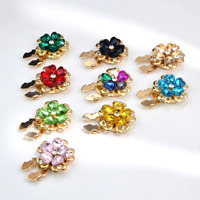 Cache-boutons personnalisés pour femmes, vente en gros, clips en laiton pour chemises, cache-boutons en tissu en forme de fleur