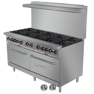 Eagle 6-Burner bếp gas nấu ăn chạy đa chức năng thương mại công nghiệp nhà hàng nhà bếp sử dụng với đôi Lò nướng <span class=keywords><strong>ETL</strong></span> phê duyệt - Product Image 5