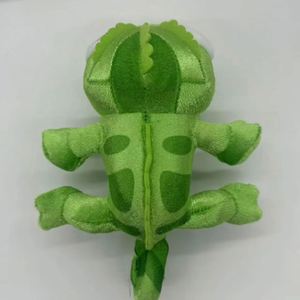Peluche amusante Pascal, caméléon assis, type lézard ou ours, avec base magnétique et finition lavée - Product Image 1