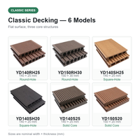 3D Geprägte WPC-Terrassendielen Rutschfeste Holz-Kunststoff-Verbunddielen mit Holzmaserung für Außenbereich Garten Pool Terrasse