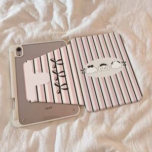 สตริปป์ด์ พัปปี้ 360 °   เคสไอแพดอะคริลิคแบบหมุนได้, ฝาครอบป้องกันการตกกระแทกสำหรับไอแพดแอร์ 4/5/6/7, ไอแพดโปร 11 นิ้ว, ไอแพดรุ่นที่ 10 - Product Image 2