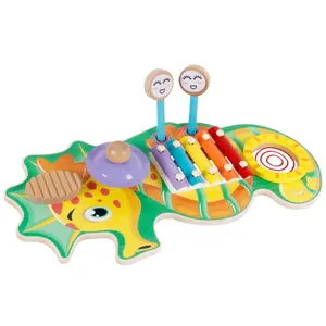 儿童启蒙海马乐器组男女孩宝宝玩木琴多功能木制玩具
