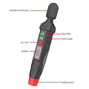 MAYILON HT64 30 ~ 130dBA ponderazione A MAX/MIN FAST 125 ms, SLOW 1 sec fonometro tipo di penna Mini <span class=keywords><strong>Noise</strong></span> Meterwireless decibel - Product Image 1