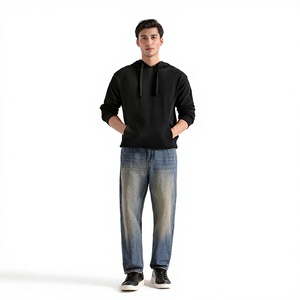 Sweat-shirt à capuche oversize de haute qualité pour homme, style streetwear, avec logo personnalisé, fermeture éclair sur le devant, en molleton, coton 370g, lavable en machine, vente en gros - Product Image 3