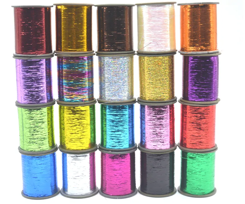 100g New arrival Rainbow Sparkle Metallic Yarn Metallic Thread M type